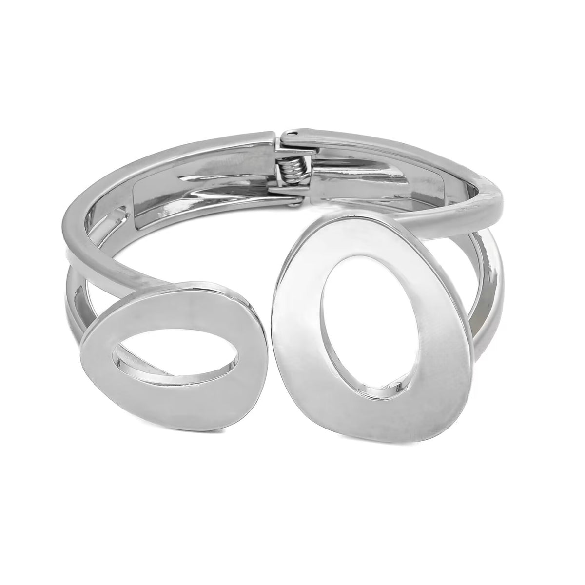 European and American Cross-Border Popular Bracelets Ins Normcore Asymmetrical Wave Pattern Bracelets Metal Glossy Bracelets Women's Jewelry