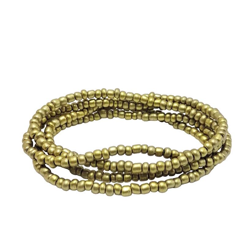 Body Chain with Glass Seed Beads, Fashionable Magic Hand Fish Pendant Accessories, Elastic Handmade Beaded Jewelry Waist Chain