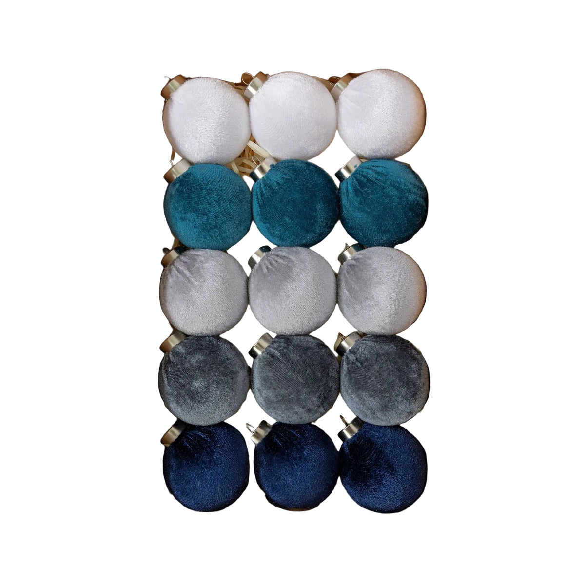 velvet Christmas balls 6CM-15pcs fabric-wrapped balls Christmas decorations