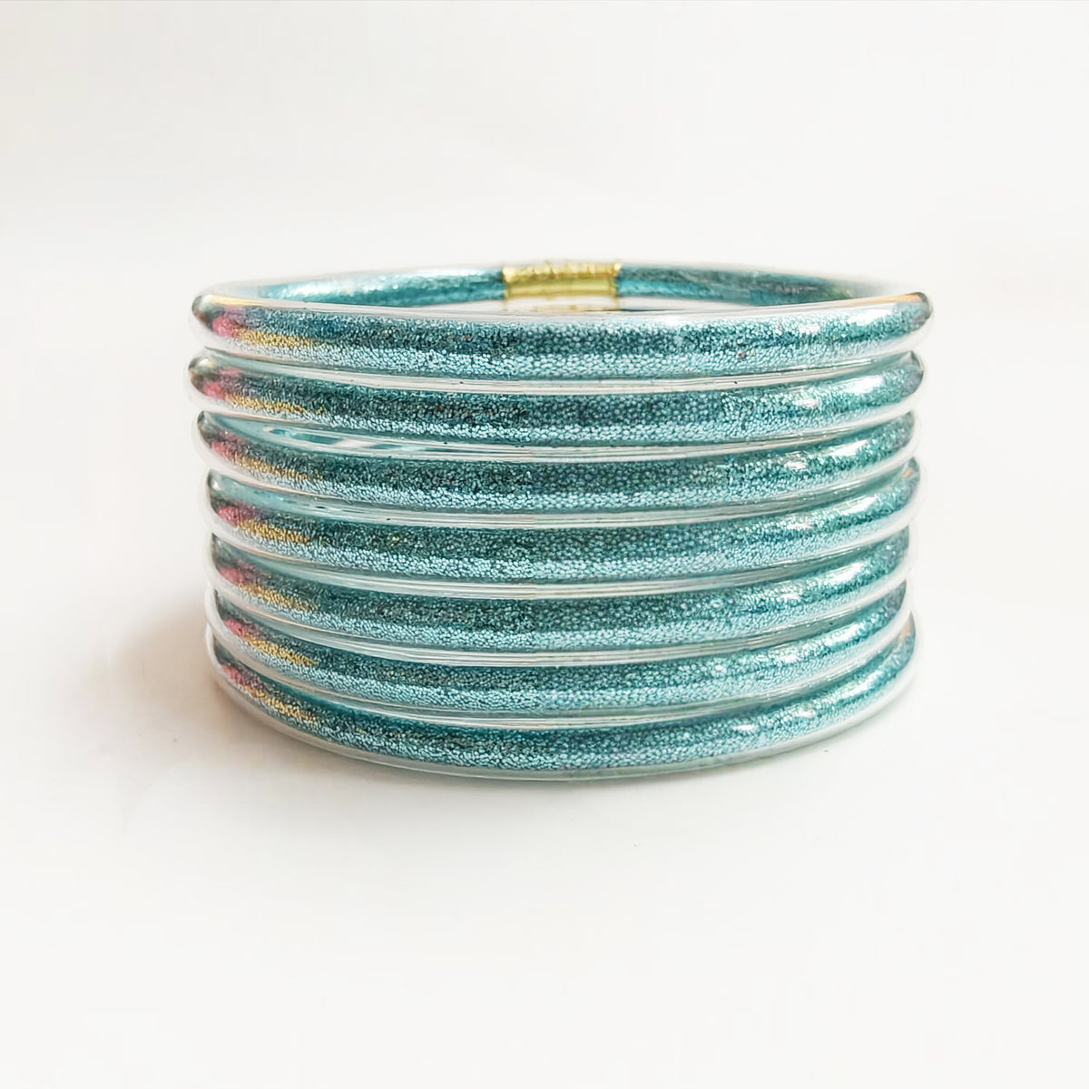 43 Colors Amazon Best-Selling 7-Layer Silicone Rainbow Glitter Bracelet Ribbon Set Women's Bow Glitter Bracelet