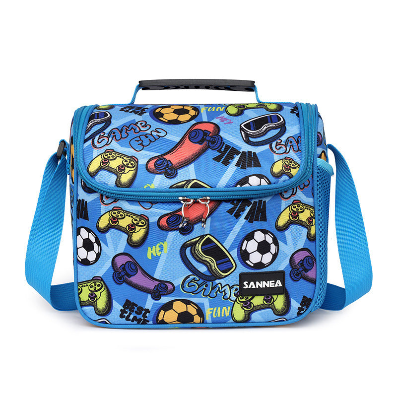 Sanne New Model Children's 8L Insulated Bag Student Lunch Box Bag Cross-Border Oxford Cloth Ice Pack in Stock