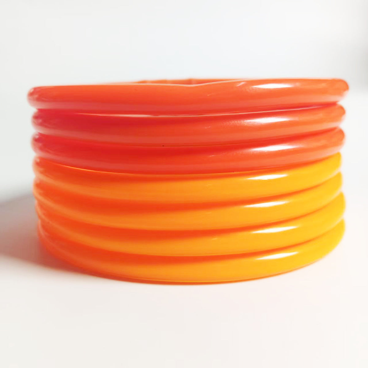Amazon's Best Selling Pvc Silicone Tube Gold Powder Bracelet Cross-Border Jelly Bangles Popular Bracelet 7 Layers
