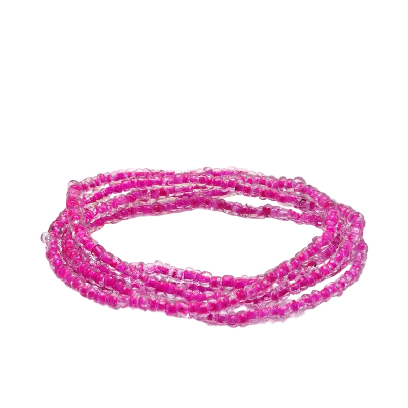 Body Chain with Glass Seed Beads, Fashionable Magic Hand Fish Pendant Accessories, Elastic Handmade Beaded Jewelry Waist Chain