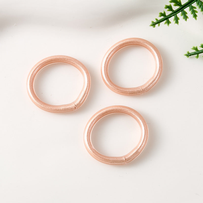 Multi-Color Fabric Edging Small Ring Glossy Fabric Ring Children's DIY Jewelry Accessories Small Ring Wholesale