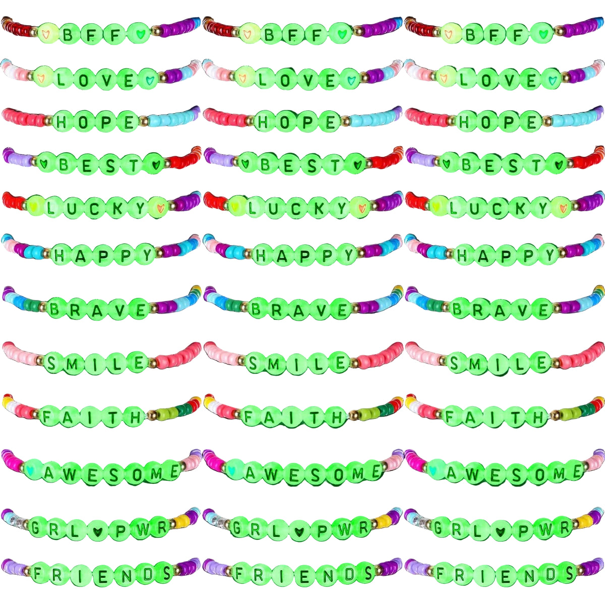 Mixed-Color Beaded Seed Bead Set Children's  Jewelry DIY Letter Friendship Bracelet