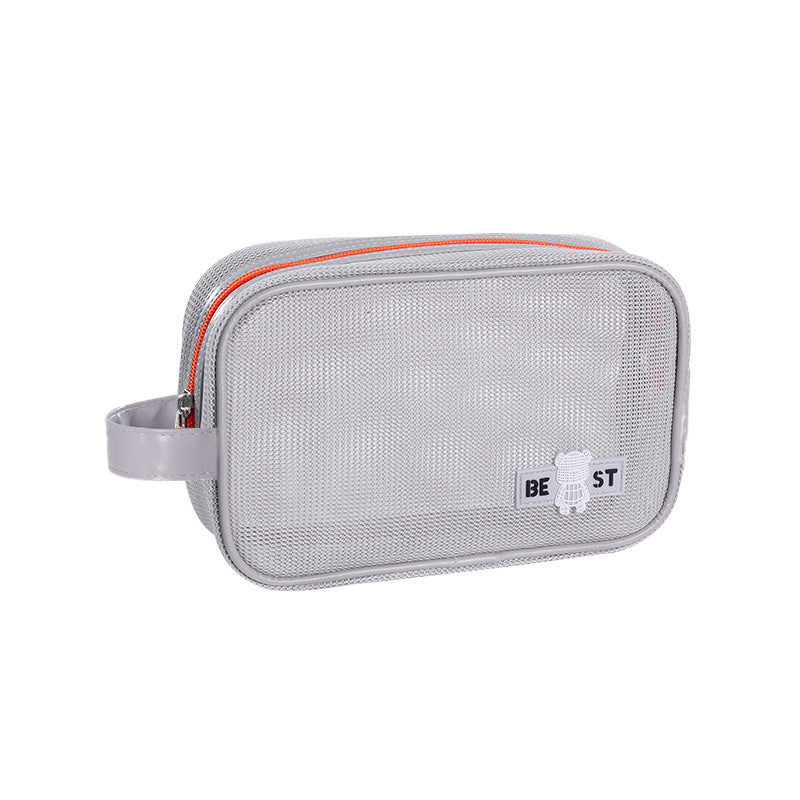 Portable Storage Bag, Travel Makeup Bag, Mesh Beach Bag, Large Capacity, Waterproof and Dirt-Resistant, Suitable for Daily Use