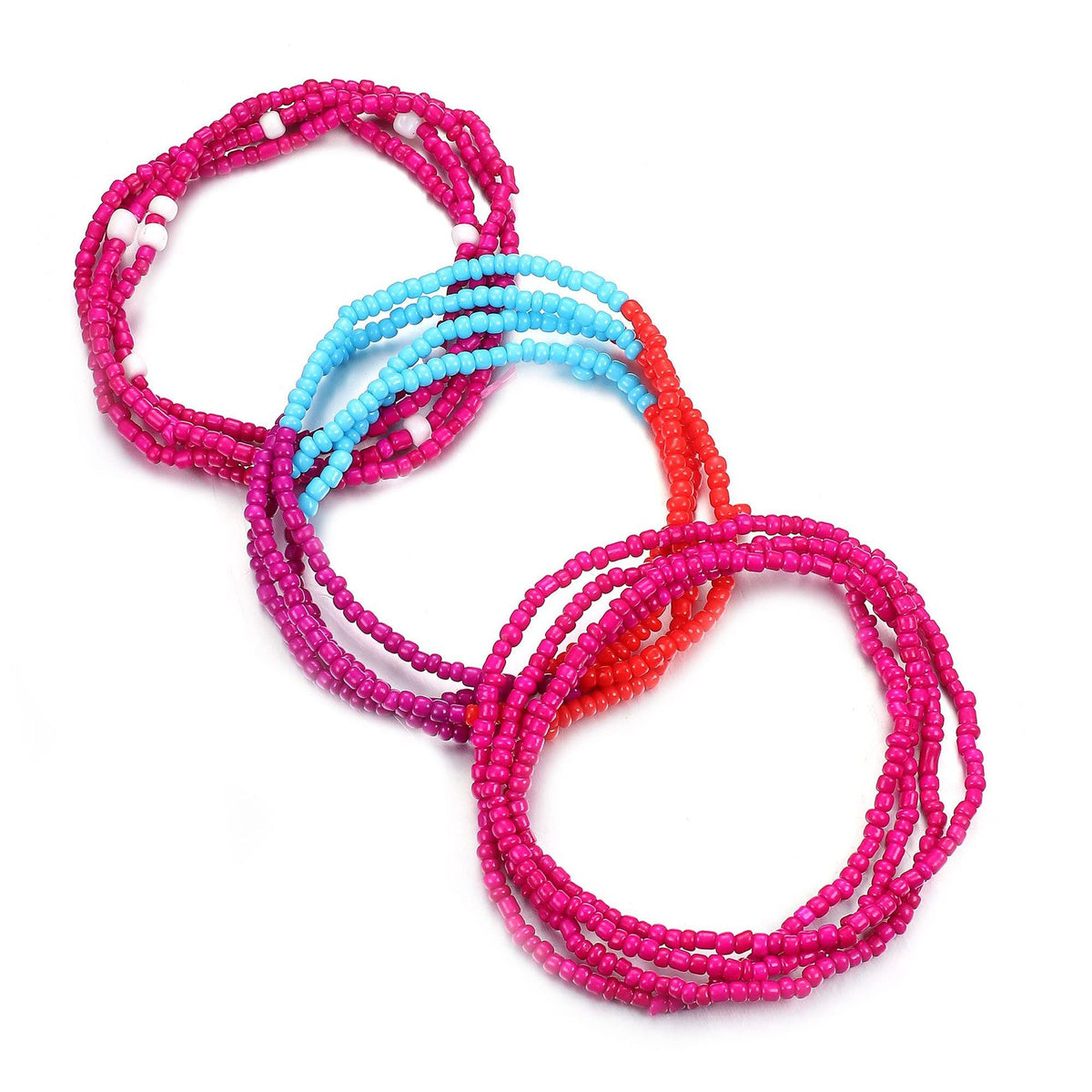 Three-Piece Set of Waist Beads for Women, Navel Style, Plus Size Bikini, Elastic Chain, Body Chain, African Waist Bead Chain