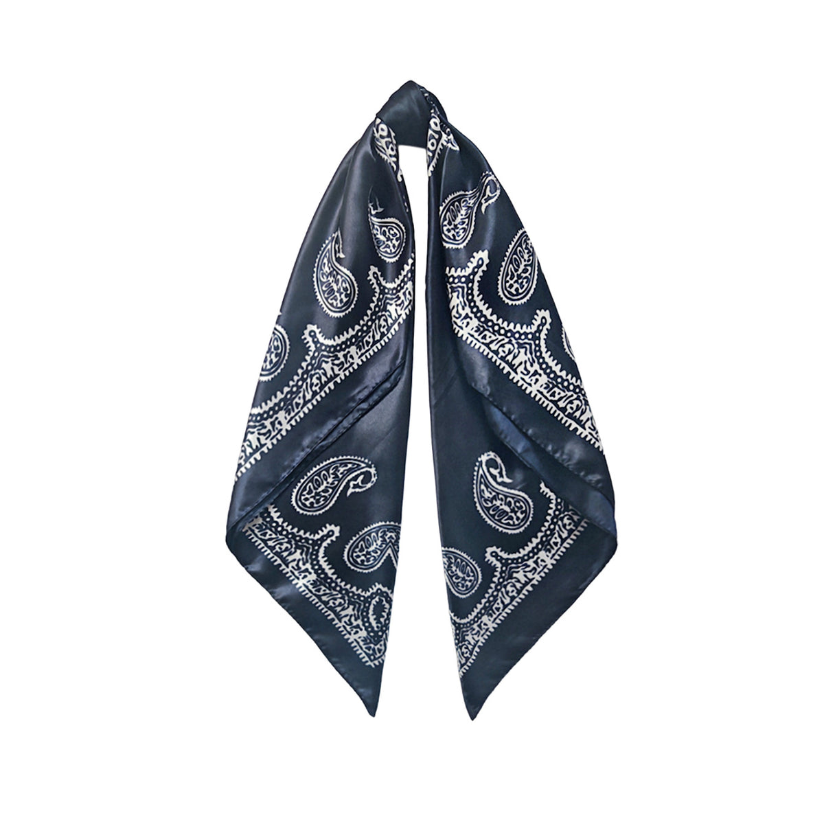 90cm Paisley Silk Scarf for Women, Trendy and Versatile, European and American Style, Imitation Silk Paisley Headscarf Wholesale