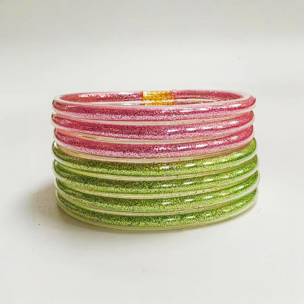 43 Colors Amazon Best-Selling 7-Layer Silicone Rainbow Glitter Bracelet Ribbon Set Women's Bow Glitter Bracelet