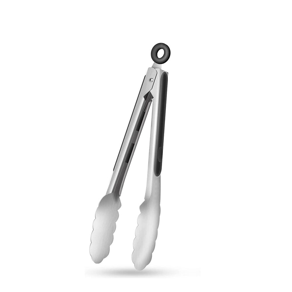 Baking Barbecue Tongs Barbecue Cooked Food Tongs Cake Bread Tongs 9inch 12inch Extended and Thickeneded Stainless Steel Food Tongs