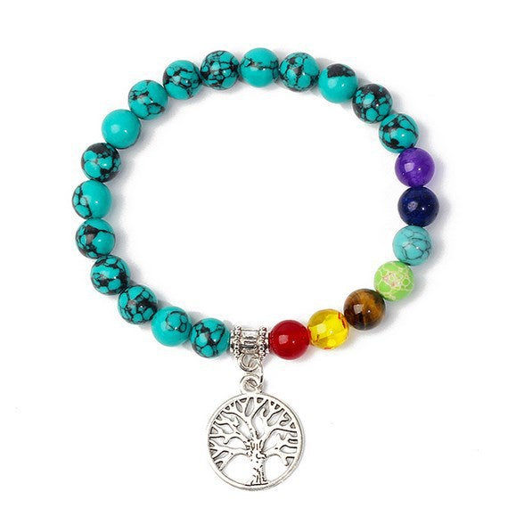 8mm black stone volcanic stone tag life tree shining stone lapis lazuli yellow tiger eye stone yoga bracelet supply d32