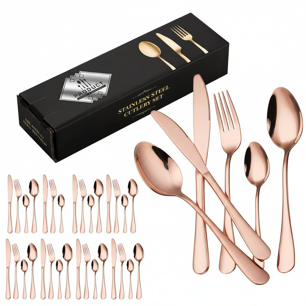 Stainless steel  24 pieces suit Western steak knife fork spoon gift box tableware suit