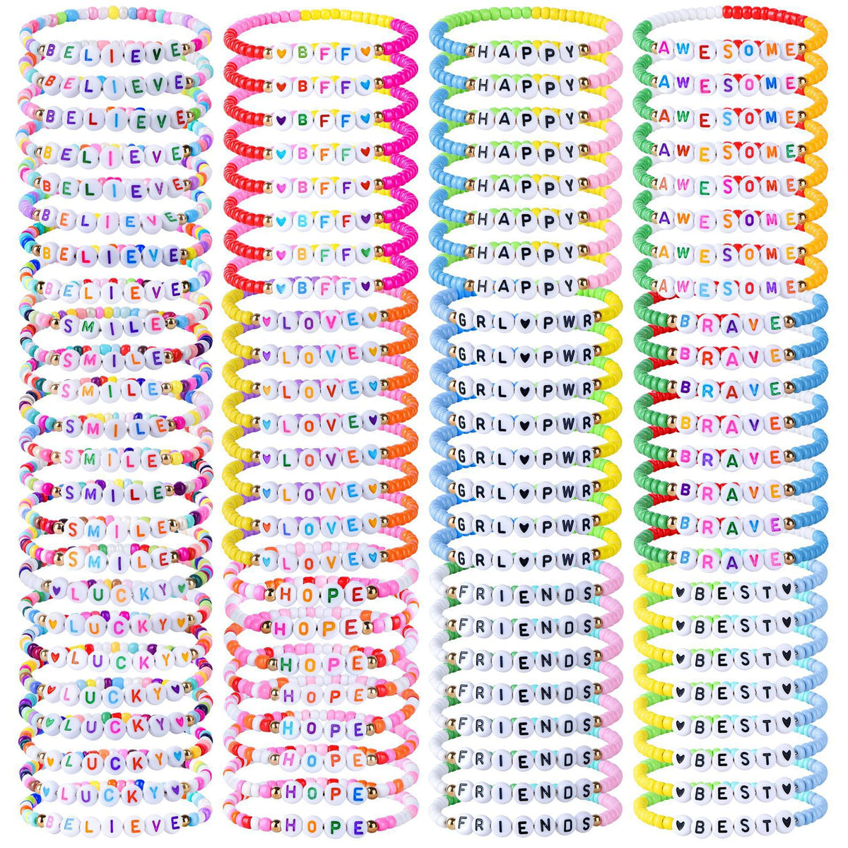 Mixed-Color Beaded Seed Bead Set Children's  Jewelry DIY Letter Friendship Bracelet