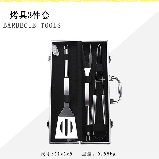 Amazon barbecue tools 26 pieces suit bbq Stainless Steel Grill outdoor supplies barbecue fork oven grill net