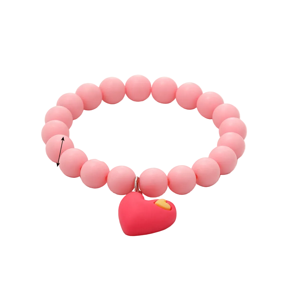Bohemian Heart-Shaped Acrylic Cute Pink Letter Bracelet Colorful Beaded Bracelet Set