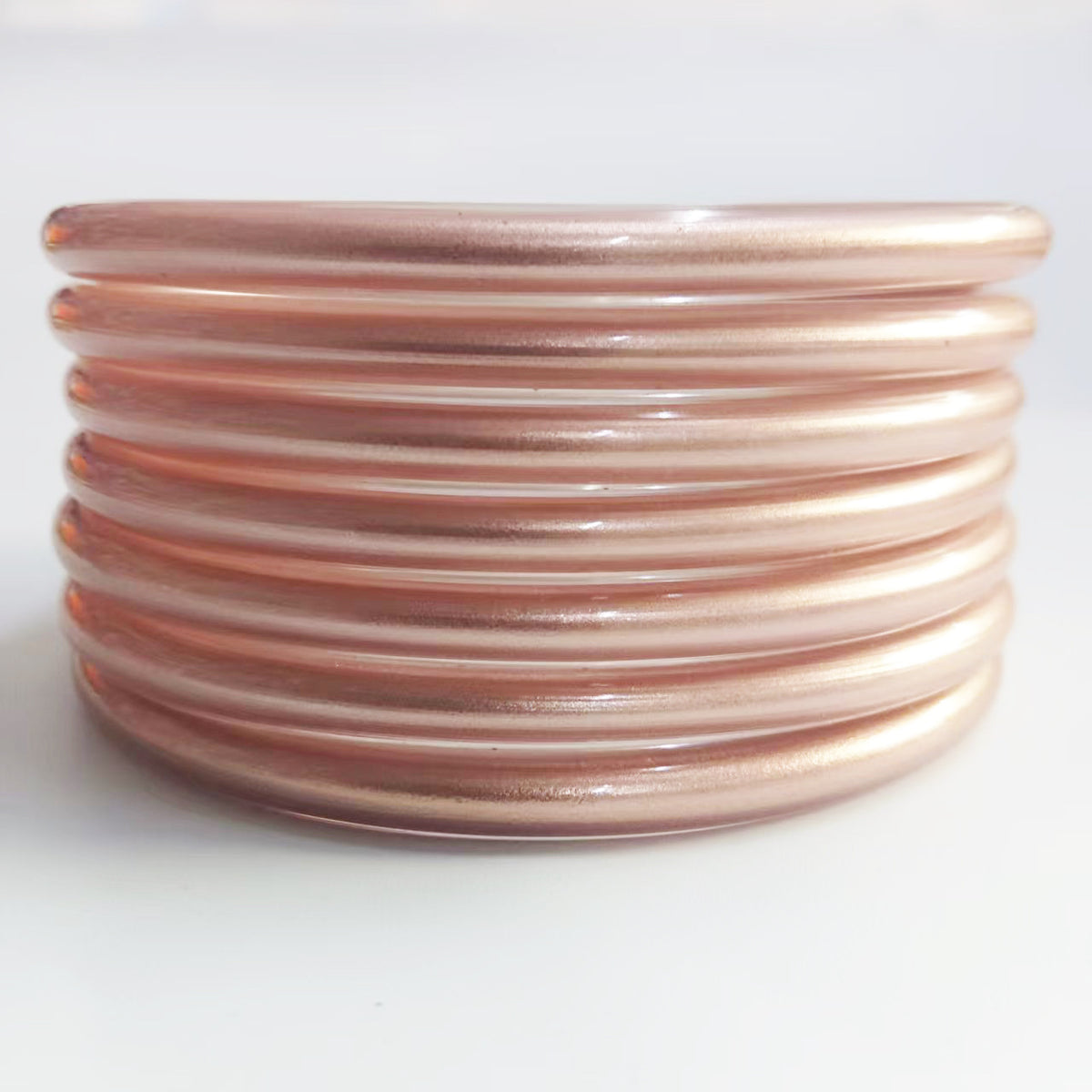 7-Layer Plastic Silicone Bracelets Gold Foil Jelly Bangles Multi-Layer Silicone Gold Foil Paint Bracelets Factory Direct Sales