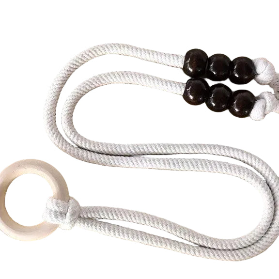 Curtain  Tiebacks with Cotton Rope Weaving Adjustable Sheer Curtain Strap Storage Clips Cream-Style Hanging Ball Decorations