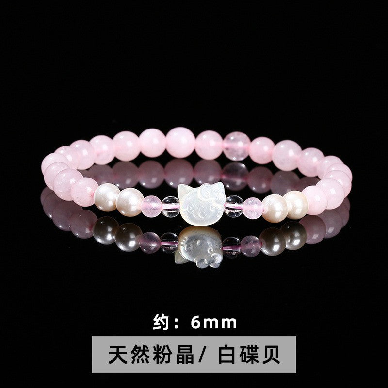 Jingdong Jewelry Natural Crystal Bracelet Jade New Chinese Style Fresh Tassel Bracelet for Girls and Best Friends Agate Bracelet