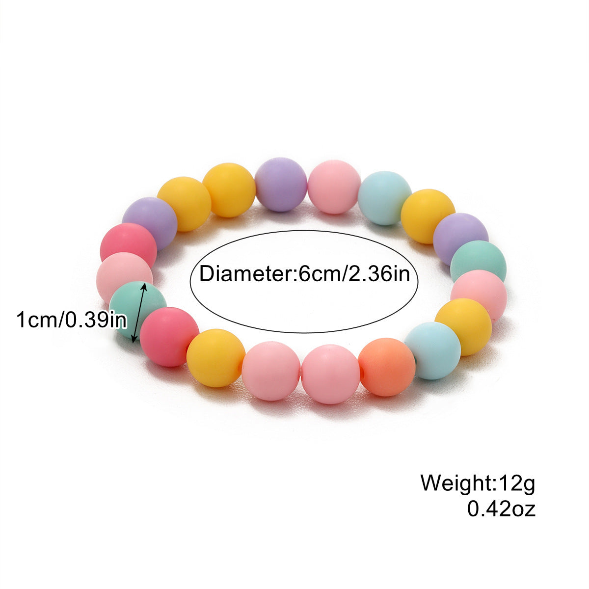 Bohemian Heart-Shaped Acrylic Cute Pink Letter Bracelet Colorful Beaded Bracelet Set