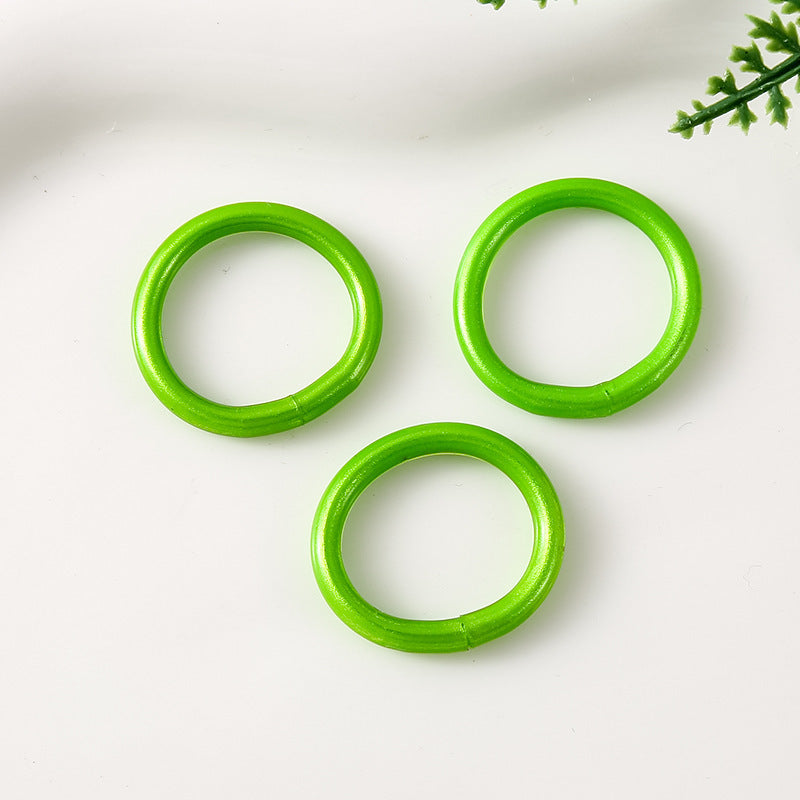 Multi-Color Fabric Edging Small Ring Glossy Fabric Ring Children's DIY Jewelry Accessories Small Ring Wholesale