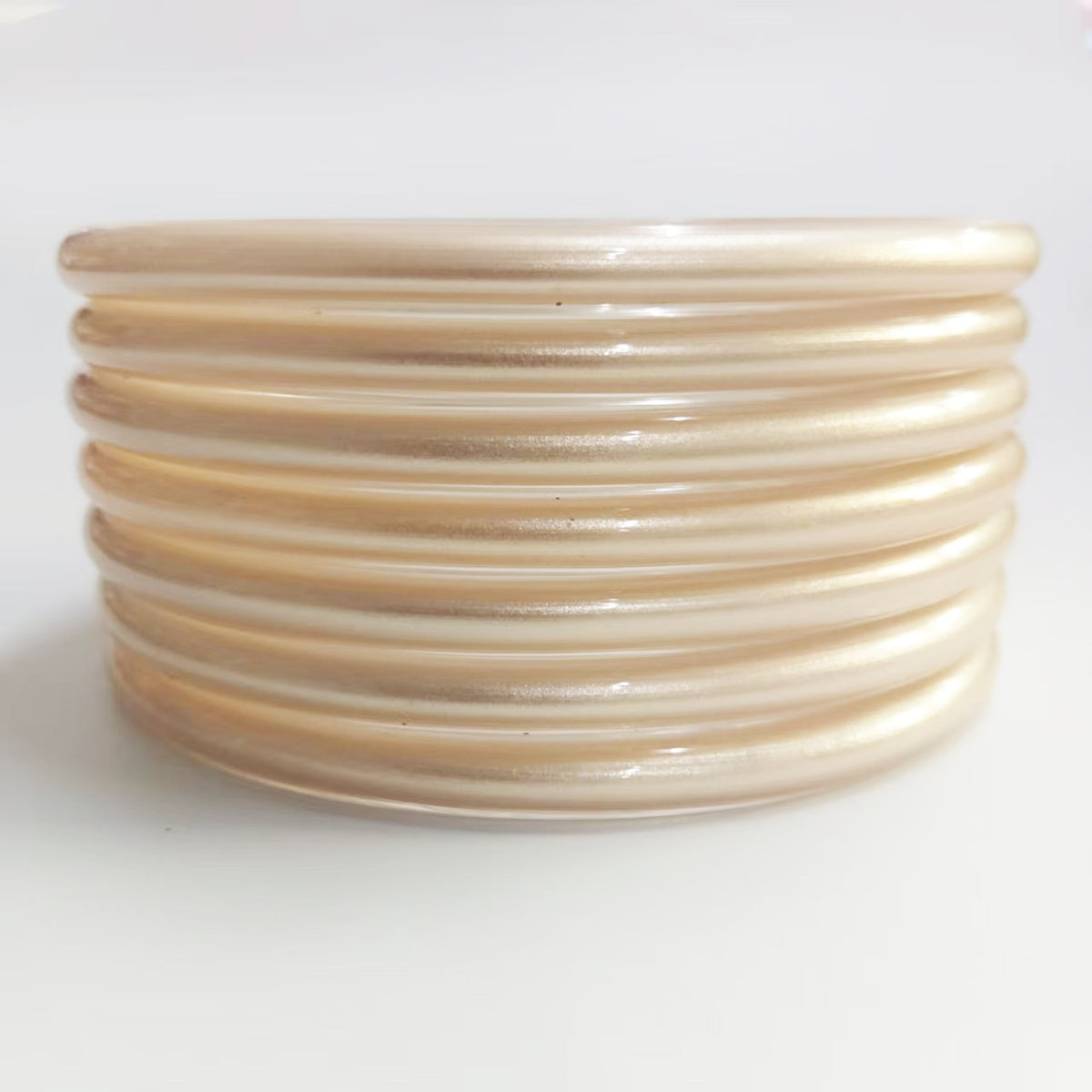 7-Layer Plastic Silicone Bracelets Gold Foil Jelly Bangles Multi-Layer Silicone Gold Foil Paint Bracelets Factory Direct Sales