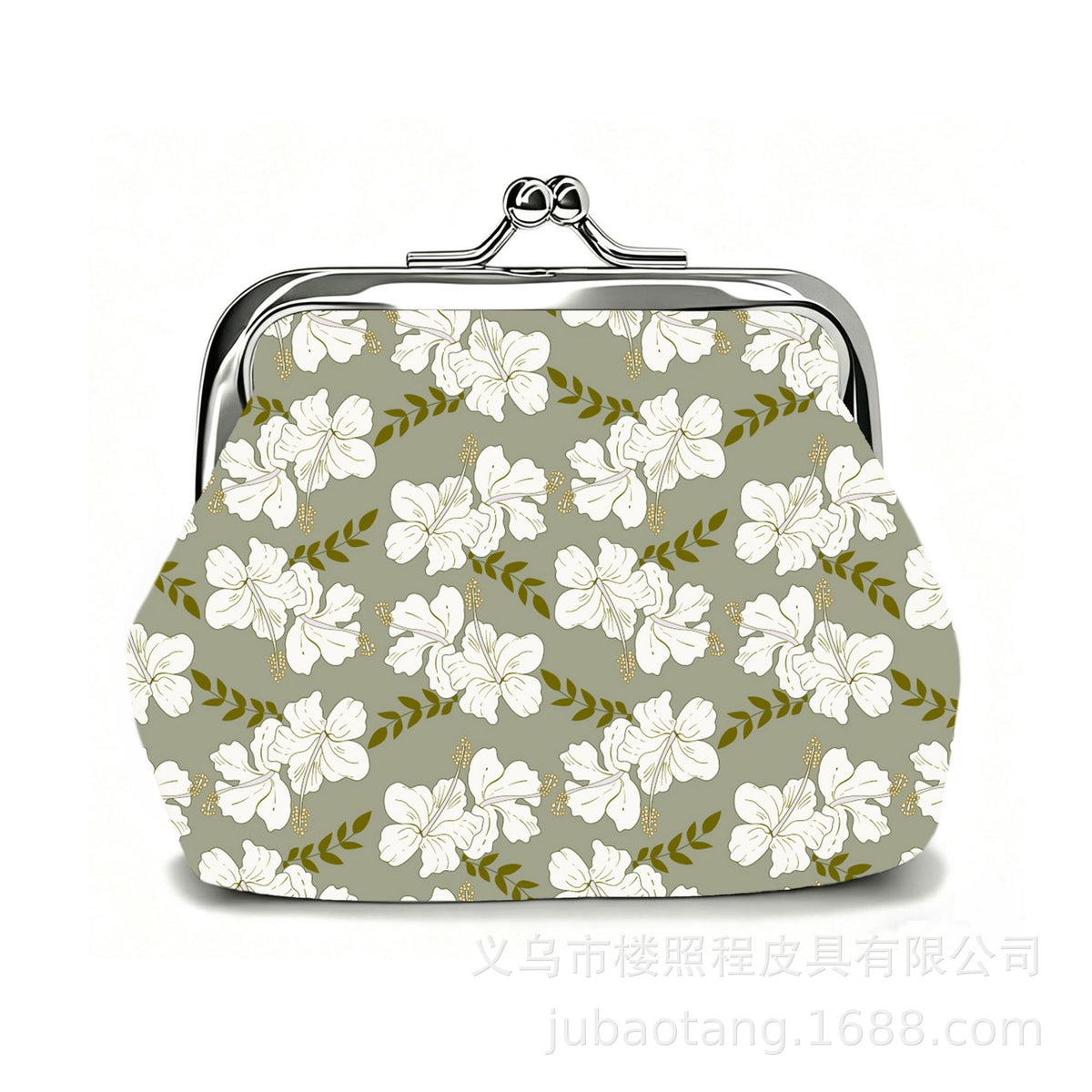 Hot Selling Fresh Floral Coin Wallet Cute Student Small Wallet Girl Mouth Gold Bag Iron Buckle Key Bag Coin Purse