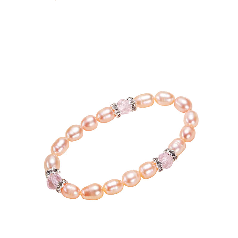 Children's Bracelet Female Princess Beaded Cartoon Children Girl Baby  Student Freshwater Pearl Accessories