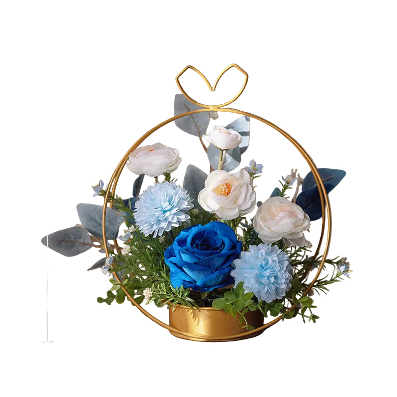 Artificial Flowers Iron Flower Stands Dining Table Decorations Housewarming Floral Arrangements