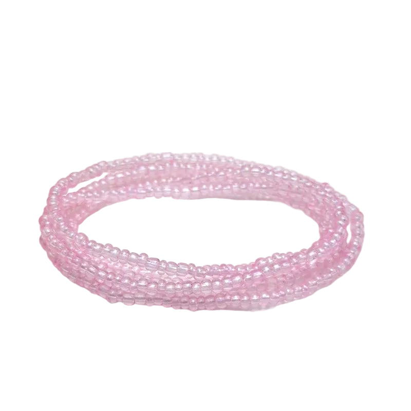 Body Chain with Glass Seed Beads, Fashionable Magic Hand Fish Pendant Accessories, Elastic Handmade Beaded Jewelry Waist Chain