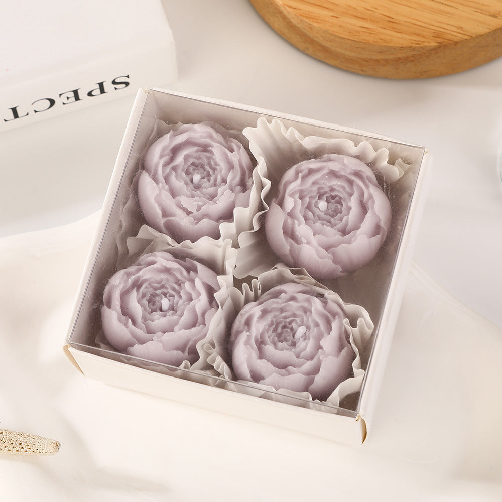 Handmade Red Rose Scented Candle Set  for Home Use Valentine's Day Gift Fragrance Souvenir Candle