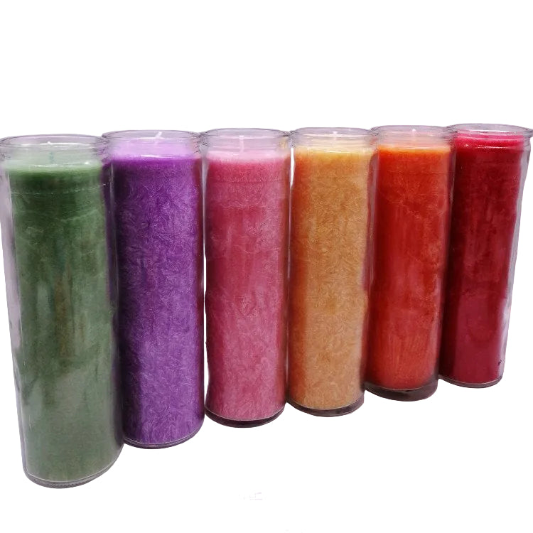 Rainbow Aromatherapy Meditation Yoga Candles Colorful Single-Color Cylindrical Wax