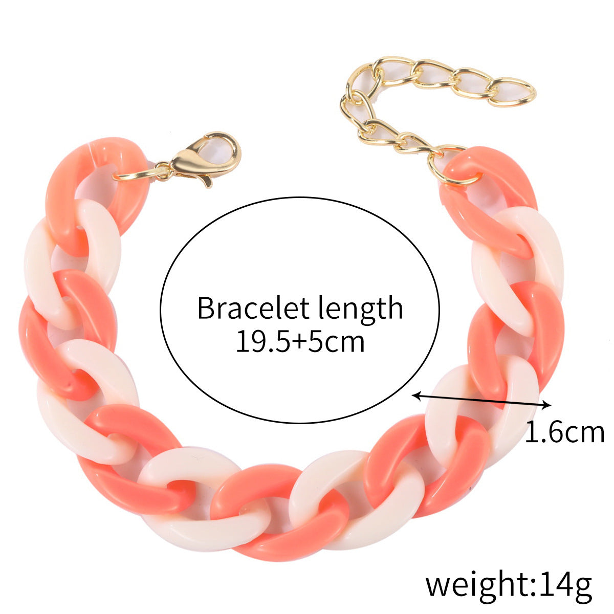 Bohemian Heart-Shaped Acrylic Cute Pink Letter Bracelet Colorful Beaded Bracelet Set