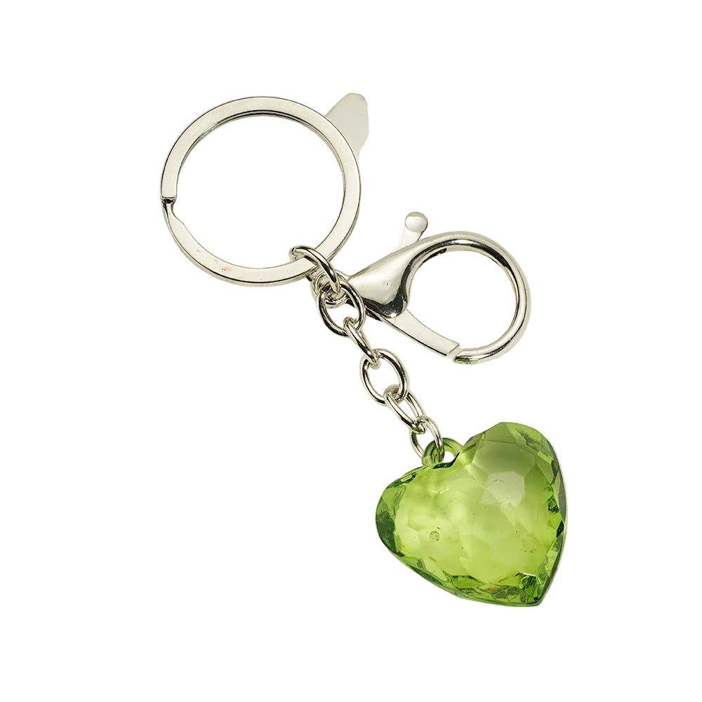 Transparent Heart-Shaped Imitation Crystal Acrylic Peach Heart Pendant Keychain Heart-Shaped Bag Charm