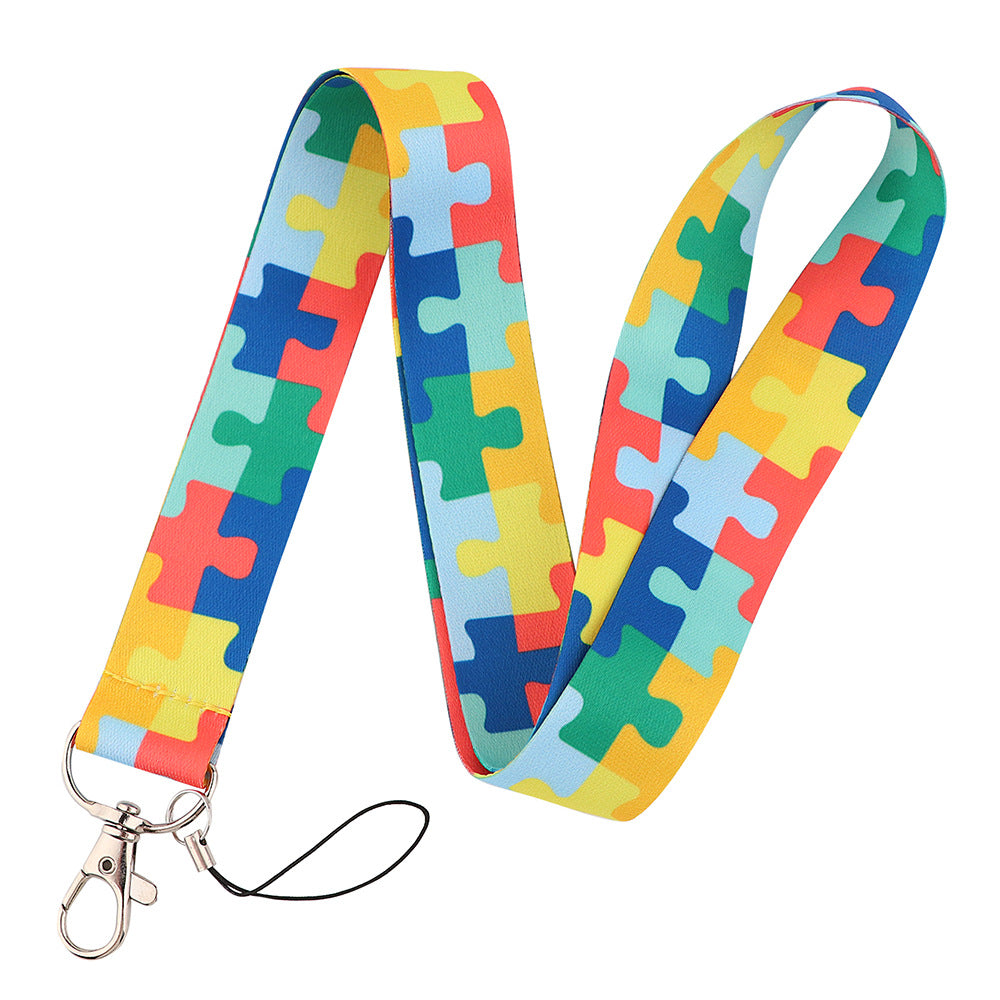 Maze Cartoon Phone Lanyard Card Holder Campus Card Factory Id Work Exhibition Pass Access Control Cross-Border Export