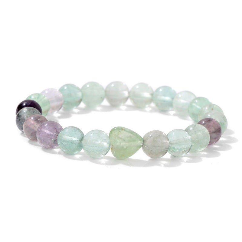 Ozone New Bracelet Natural Stone Heart Bracelet Beads Bracelet Lapis Lazuli Tiger Eye Stone Bracelet Elastic Beads Ready Stock
