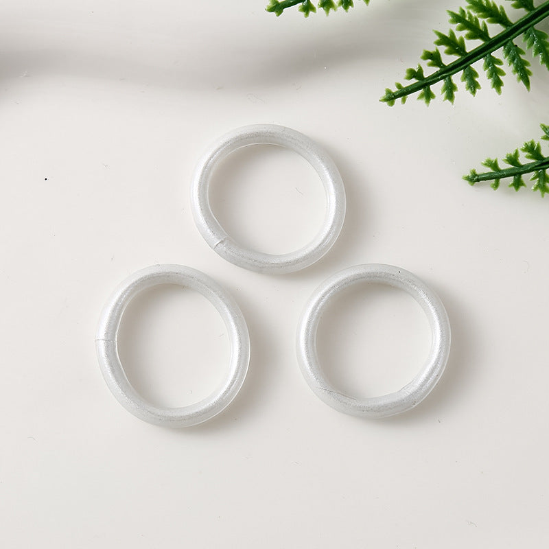 Multi-Color Fabric Edging Small Ring Glossy Fabric Ring Children's DIY Jewelry Accessories Small Ring Wholesale