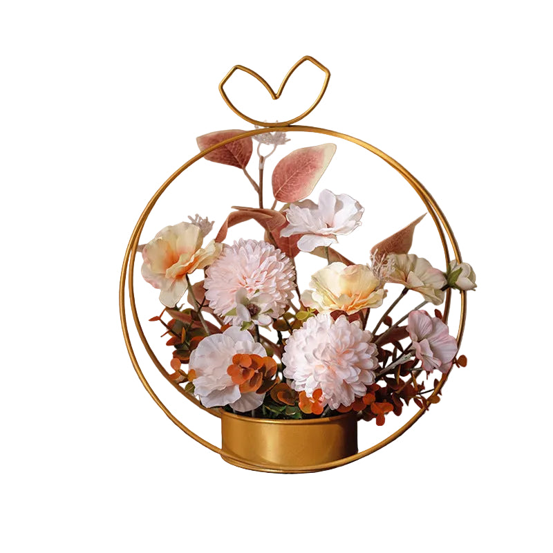 Artificial Flowers Iron Flower Stands Dining Table Decorations Housewarming Floral Arrangements