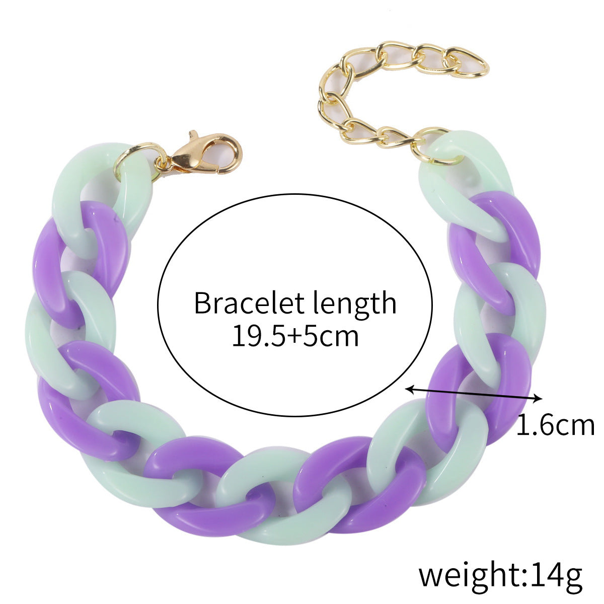 Bohemian Heart-Shaped Acrylic Cute Pink Letter Bracelet Colorful Beaded Bracelet Set