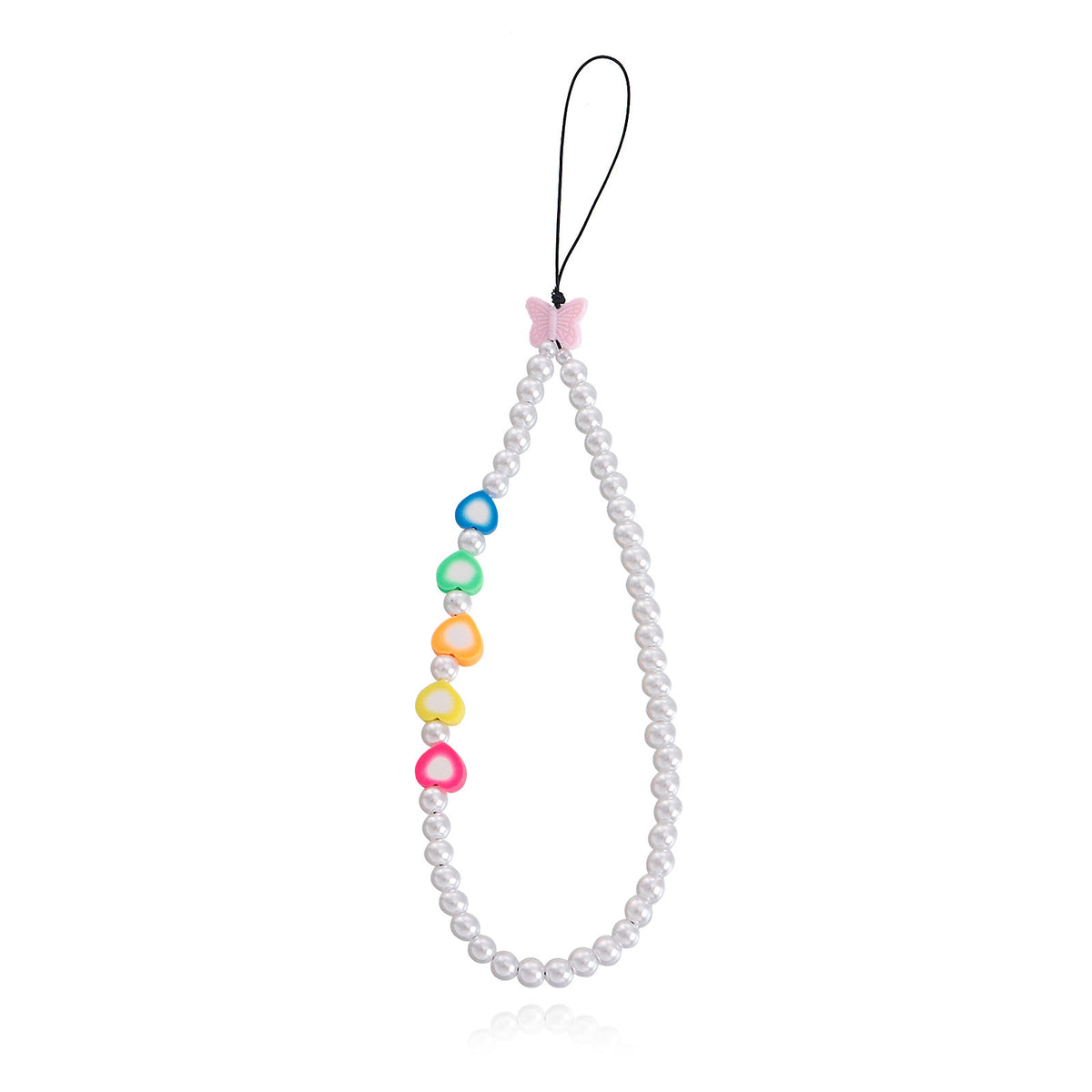ins European and American style hot beaded mobile phone rope women's new mobile phone chain DIY love letter combination free matching