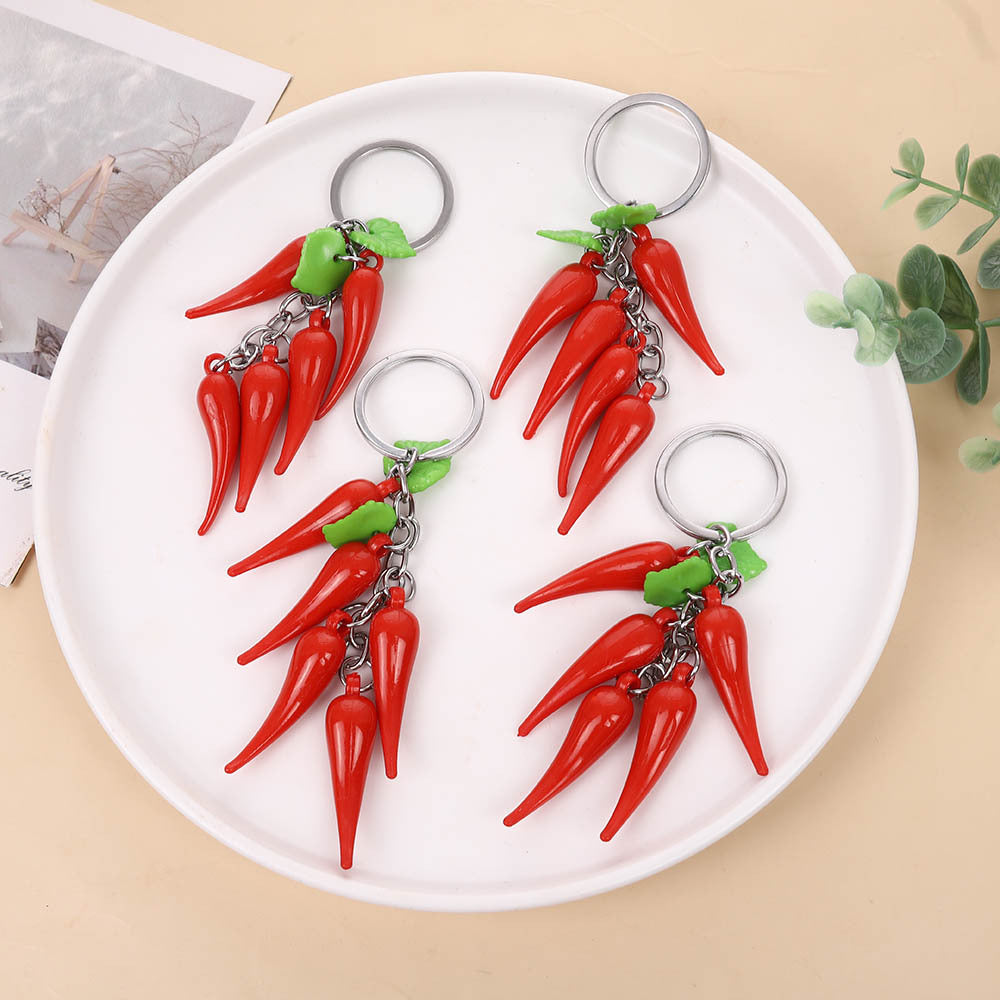 Little Pepper Keychain Holiday Gift Key Ring Pendant Mobile Phone Bag Decoration Wholesale Creative Design Car Key
