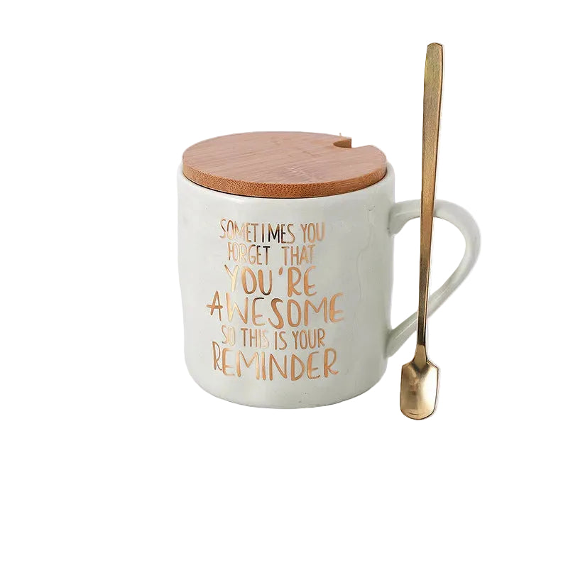 Birthday Gift Small Fresh Tulip Cup Ceramic Cup Girl's Heart Accompanying Gift for Best Friends Practical Mug