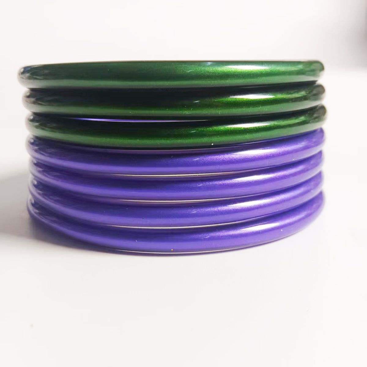 Amazon's Best Selling Pvc Silicone Tube Gold Powder Bracelet Cross-Border Jelly Bangles Popular Bracelet 7 Layers