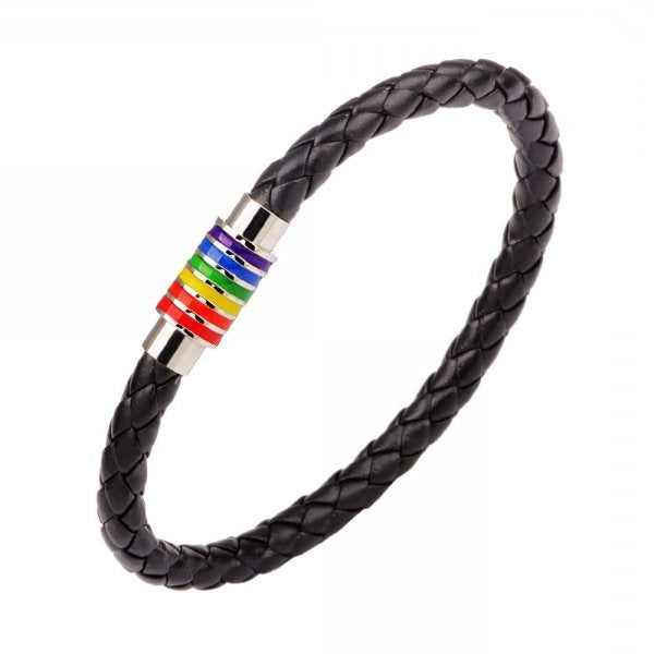 New European and American style cross-border men's fashion simple infinity symbol leather bracelet, figure 8 bracelet wholesale from manufacturer
