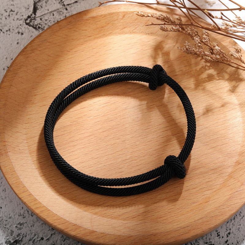 Benmingnian Red Rope Body Protection Bracelet Simple Milan Rope Black Rope Red Rope Couple Bracelet Hand-woven Hand Rope Wholesale