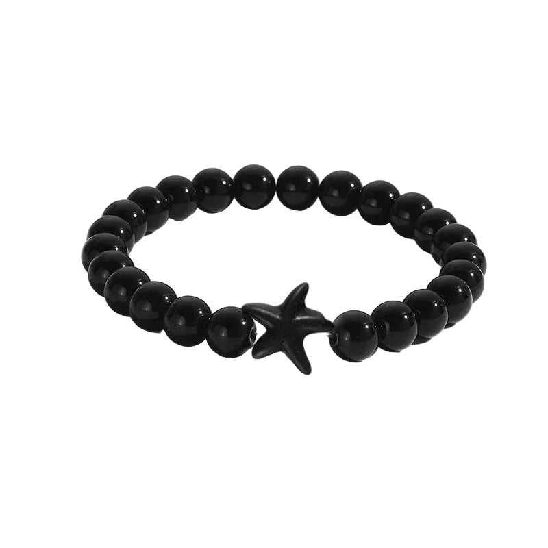 Starfish Handmade Beaded Bracelet, Fashionable Commuter Style Elastic Cord