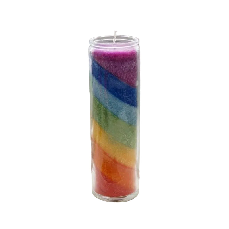 Rainbow Aromatherapy Meditation Yoga Candles Colorful Single-Color Cylindrical Wax