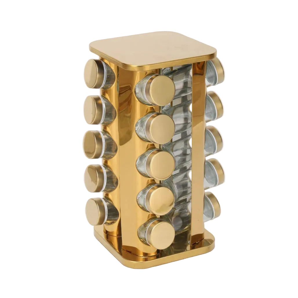 Multi-layer stainless steel rotating seasonings rack Nordic kitchen special 360 degree turntable seasonings storage rack wholesale