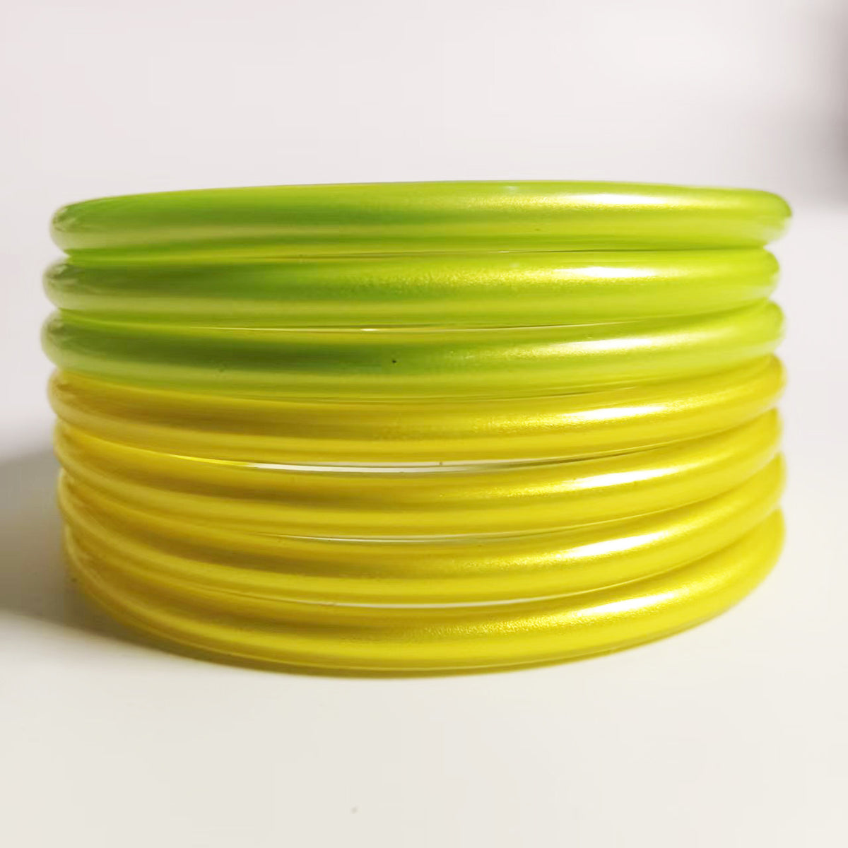 Amazon's Best Selling Pvc Silicone Tube Gold Powder Bracelet Cross-Border Jelly Bangles Popular Bracelet 7 Layers