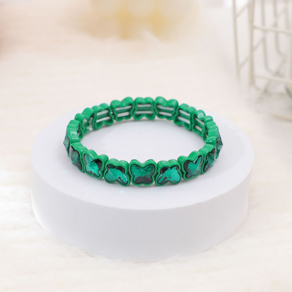 Colorful Candy Dopamine Bracelet for Women, Fresh Butterfly Alloy Bracelet DIY Manufacturer Wholesale