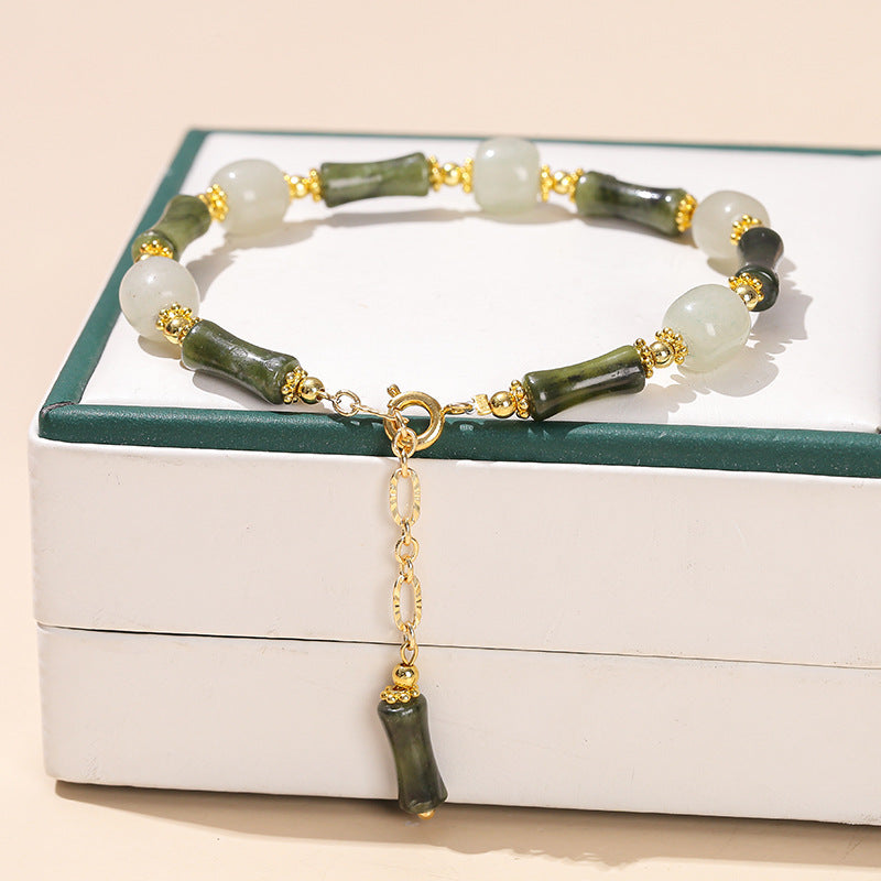 Jingdong Jewelry Natural Crystal Bracelet Jade New Chinese Style Fresh Tassel Bracelet for Girls and Best Friends Agate Bracelet